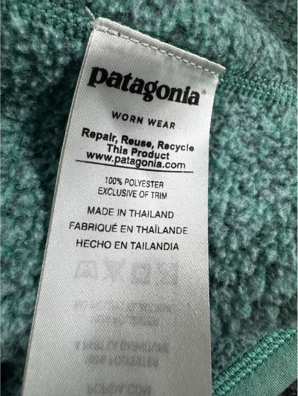 Patagonia Better Women's Sweater Size XSmall Green 1/4 Zip Pullover - Picture 7 of 8